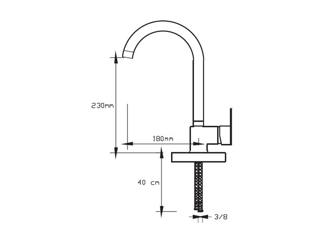 Sink Mixer (Black Pearl)